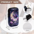 thumbnail image 6 of SEANATIVE Neoprene Eyeglasses Pouch Zipper Glasses Case for Men Women Anti-Scratch Lightweight Eyewear Pouch Travel Sunglasses Pouch Bag with 2 Compartments, Violet Butterfly Moon Rose, 6 of 7