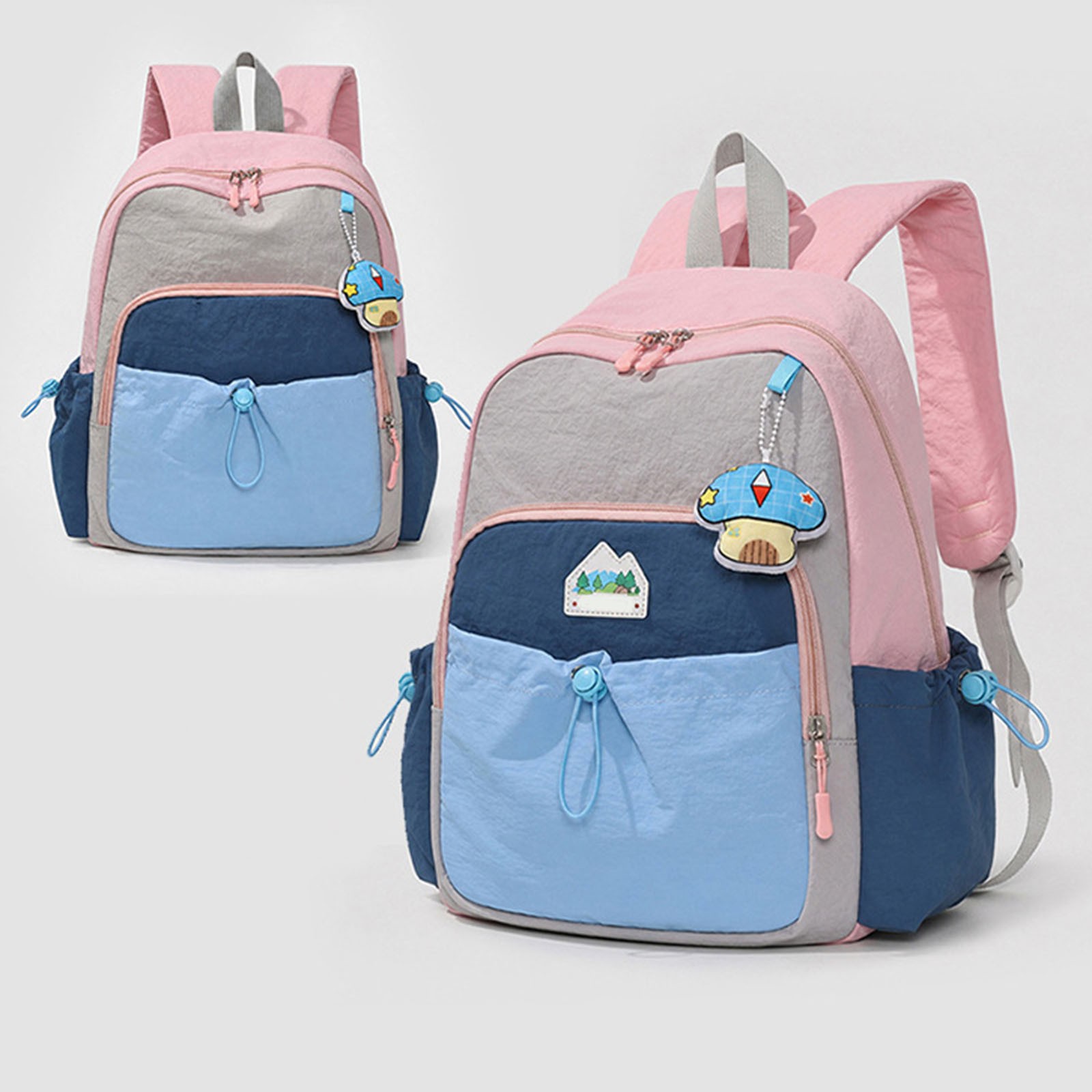 Mochila infantil para regreso a clases, color patchwork, para preescolar y niños pequeños, liviana, deportiva, para uso diario y commuting 6