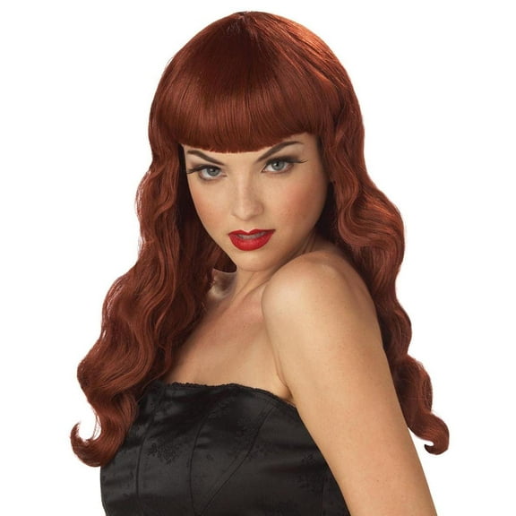 California Costumes Red Auburn Pin Up Girl Long Costume Wig Adult One Size Female