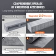 thumbnail image 4 of KFFKFF Shower Enclosure Kit, 72"x72" Base with 2" PVC Drain Flange, 4" Metal Drain Cover, Water-Resistant Barrier & Membrane & Sealing Strip, Inclined Shower Base Rods for Bathrooms, 4 of 9