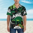 thumbnail image 4 of Balery Dinosaur Skeleton Print Men's Hawaiian Shirts Short Sleeve Beach Shirt Relaxed Fit Vacation Button Down Shirts-Medium, 4 of 9