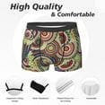 thumbnail image 2 of Men's Boxer Briefs, Colorful Mandala Spiral Pattern Soft Comfy Mens Underwear Boxer Briefs Breathable With Widen Waist, 2 of 7