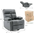 Alwalue Small Rocking Recliners Chair with Adjustable Footrest for Small Spaces Swivel Rocker