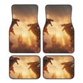 thumbnail image 1 of Honeii Castle Cool Fire Dragon Print Car Foot Mat Four-Piece Set - Front & Rear Universal Car Floor Mats for SUVs, Trucks, Sedans, 1 of 7