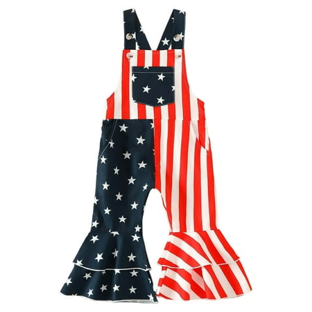 

Summer Toddler Girls Sleeveless Independence Day Striped Prints Jumpsuit Suspender Trousers Outwear for Kids Clothes Baby Girl 3-6 Months Baby Girl Birthday Dress Baby Girls Jumpsuit Knit Baby Romper