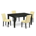 thumbnail image 2 of East West Furniture Dining Room Set Black, WEAB5-BLK-73, 2 of 6