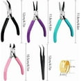 thumbnail image 4 of 5Pcs Jewelry Pliers Set Jewelry Making Pliers Tools Kit Include Jewelry Making Needle Nose Chain Nose Round Bent Pliers Wire Cutter for Bracelet Beading DIY Craft Jewelry Making Supplies, 4 of 10