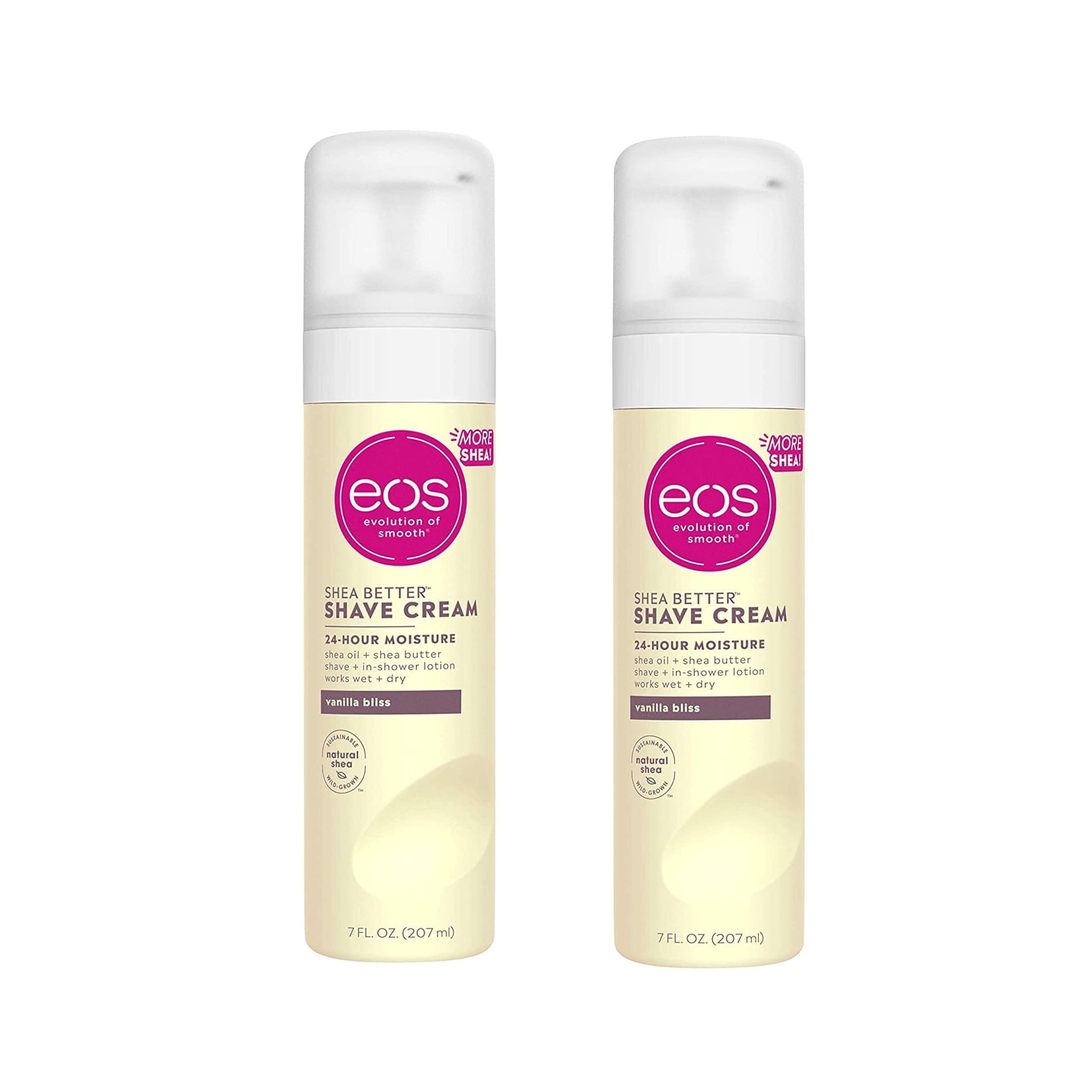 EOS Shave Cream, Vanilla Bliss, 7 oz (Pack of 2)
