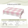 thumbnail image 6 of Rectangle Table Cloth, Girly Pastel Pink Gingham Plaid Resistant Washable Tablecloth Decorative Table Cover for Dining, Indoor and Outdoor, 6 of 6