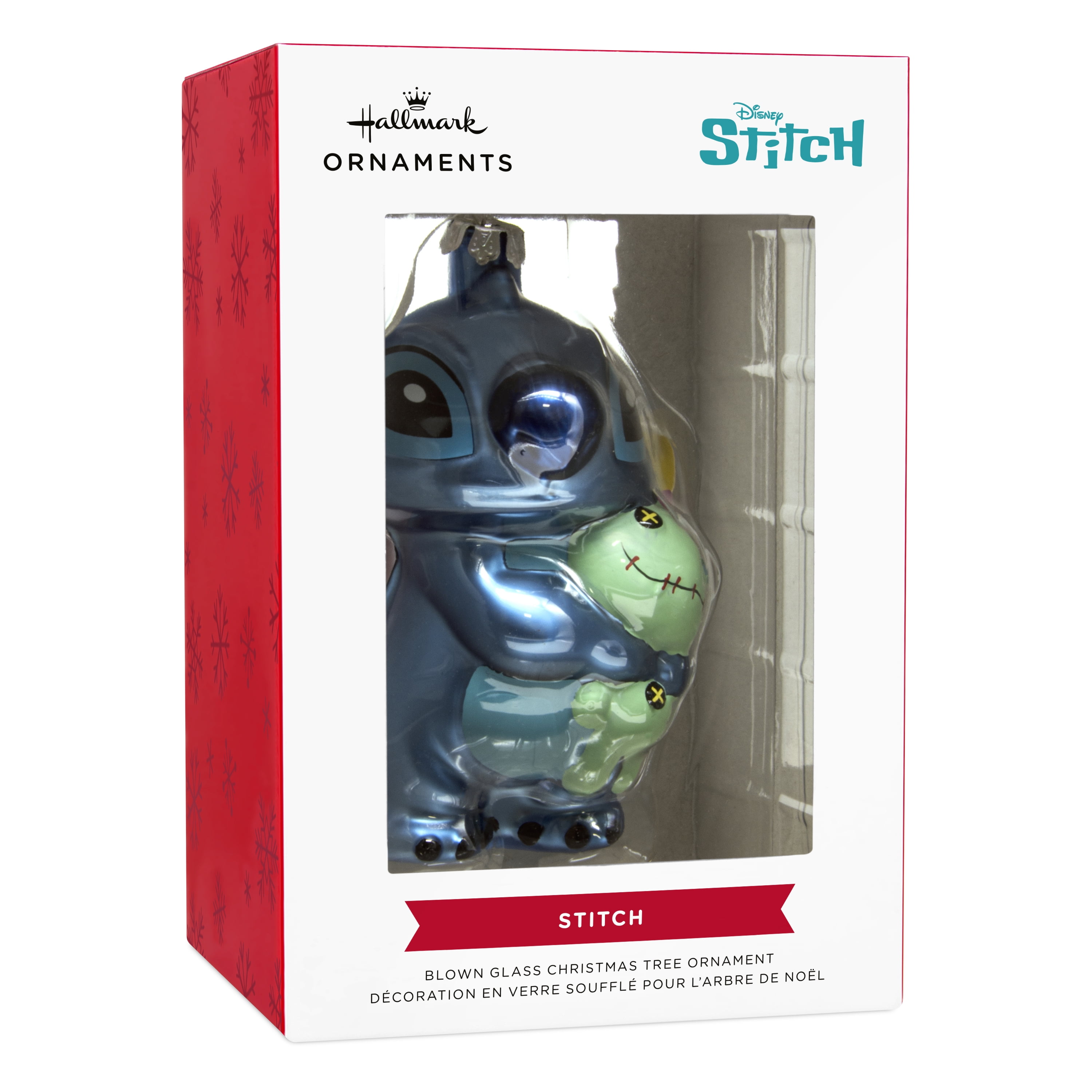 Décoration Hallmark de Noël, Stitch et Scrump, Disney, en verre