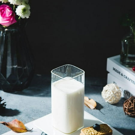 

Balems 370ml Coffee Glass High Temperature Resistant Square Glass Tea Milk Cup Cocktail Glass Crystal Transparent Mugs Drinkware