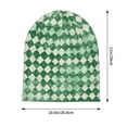 thumbnail image 2 of Adult Knitted Cap 11 X 10.6 In Two-Layer Design Breathable Light Dry And Easy Care Covering All Antiskid Anti-Wrinkle Green Houndstooth Vintage Texture Hand-Drawn Sketch_4, 2 of 8