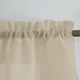 thumbnail image 2 of Kate Aurora Living Crystal Sheer Double Layered Rod Pocket Ascot Window Valances - Linen, 2 of 3