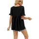 thumbnail image 4 of Camisetas con mangas con volantes Nikou casuales verano escote en V mujer tamaño S M L XL XXL, 4 of 6