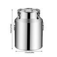 thumbnail image 3 of Storage Containers Kitchen Organization Stainless Steel Milk Bucket with Silicone Sealed Lid for Liquid Storage Pails 5L Capacity Durable Pail with Lids and Stackable Design, 3 of 8
