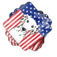 thumbnail image 2 of Carolines Treasures BB2140FC American Flag and Dalmatian Foam Coaster Set of 4 3 1/2 x 3 1/2 multicolor, 2 of 3