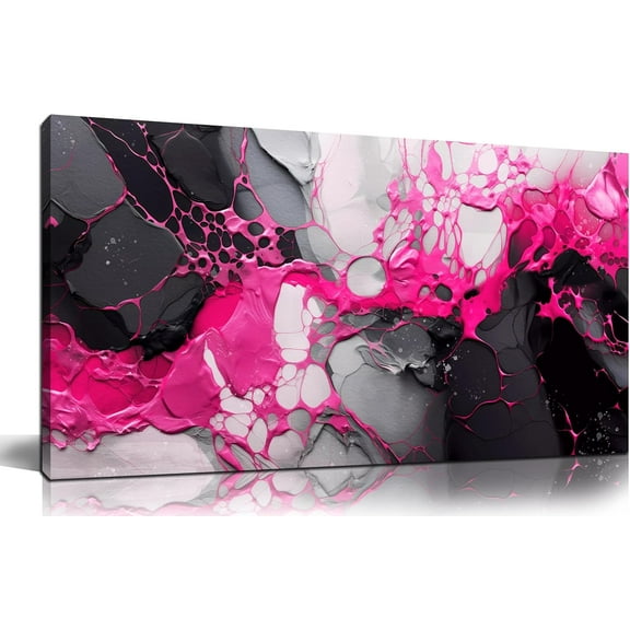Aaheei Abstract Wall Art for Bedroom - Pink Wall Decor for Living Room - Home Decor for Women Ready to Hang