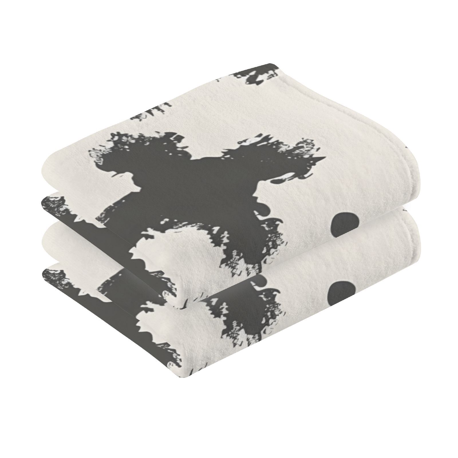 Cross Black Hand Towel Bath Towels Face Towels Cotton Absorbent for Home Hotel Spa Swimming Yoga Sports Decorative Towel Set of 2