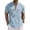 Sky Blue, variant on Gaukiv Men's Band Collar Shirts Short Sleeve Linen Blouses Relaxed Tops Wine M