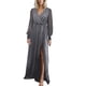 thumbnail image 2 of Vestido De Manga Larga Para Mujer, Vestido Largo Ajustado Con Lentejuelas Brillantes, Cuello En V, Abertura Lateral Cómoda Para Baile De Graduación Para Dama Para Aniversario Mgaxyff Otros, 2 of 5