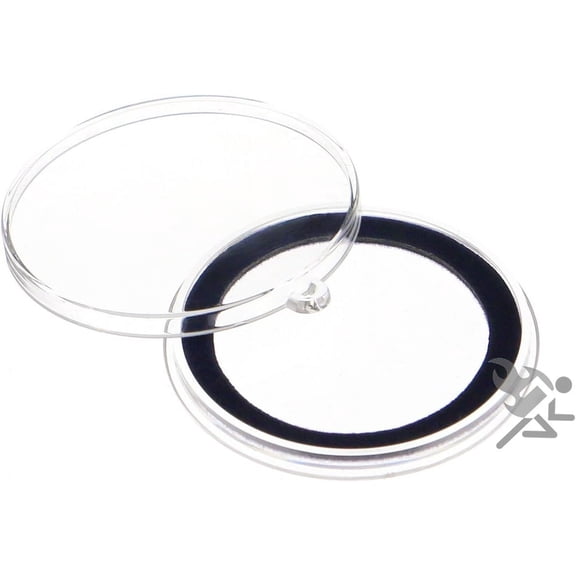 (10) Air-tite 39mm Blue Velour Colored Ring Coin Holder Capsules with Loop Holders for 1oz Silver & Copper Rounds Casino Chips