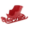 thumbnail image 6 of Miniature Red Plastic Sleigh Figurine for Festive Holiday Decor on Desks or Shelves 4.5 inches, 6 of 8