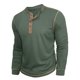 thumbnail image 5 of pstuiky camisas de manga larga para hombre, Camisa básica de manga larga con cuello redondo y transpirable de color sólido a la moda informal para hombre salir tops m, 5 of 7