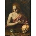 thumbnail image 2 of Bartolomeo Guidobono 11x14 Black Ornate Wood Framed Double Matted Museum Art Print Titled: Saint Mary Magdalen, 2 of 5