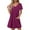 Red(NEW), variant on Patlollav Womens Fashion Summer Solid Color Short-Sleeved V-Neck Casual Dress