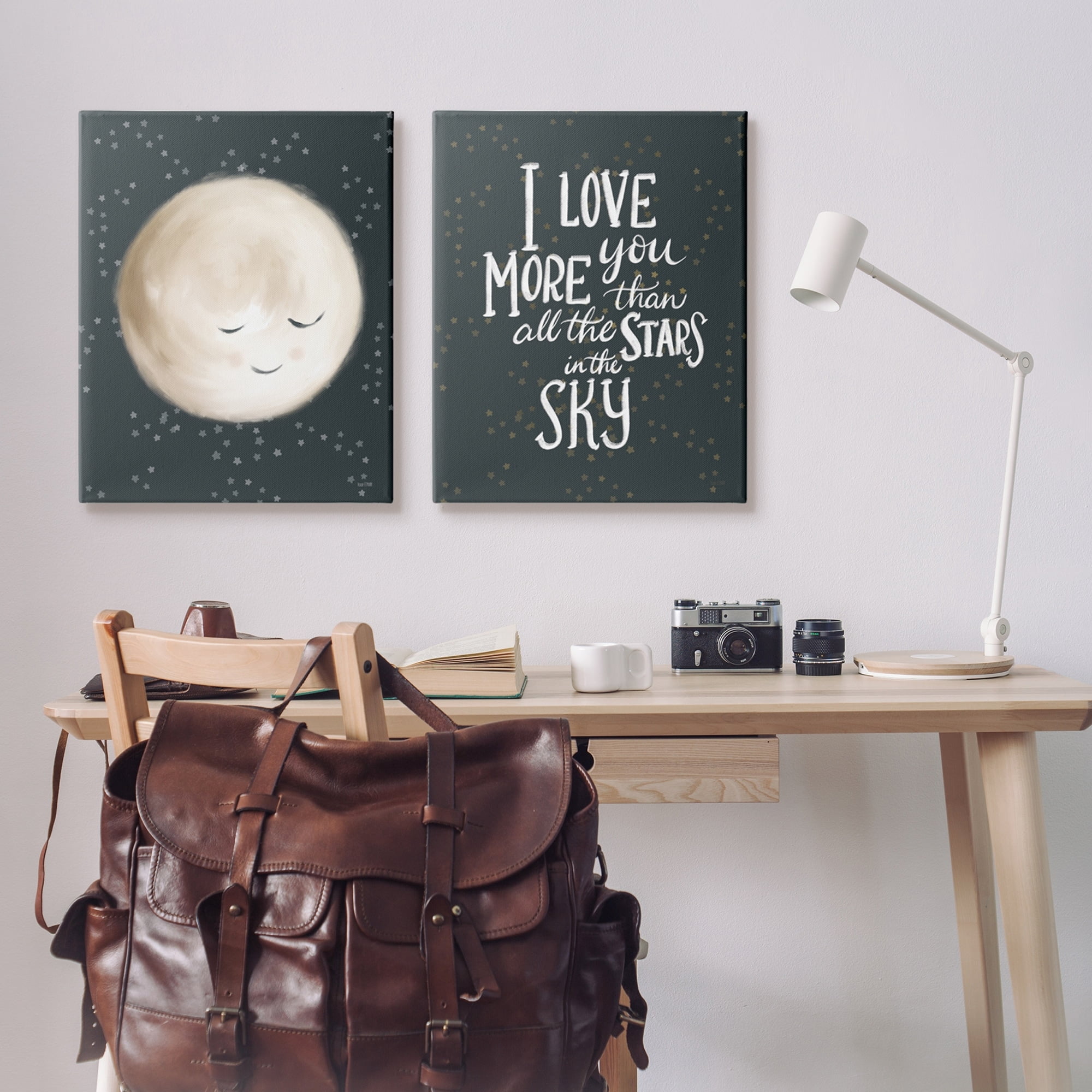 Stupell Industries Cute Moon Starry Night Sky I Love You Phrase , 24 x 30, Design by House Fenway