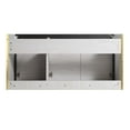 thumbnail image 5 of Fine Fixtures Oakville 48 in. W x 18 in. D x 33 in. H Wall Mounted Bathroom Vanity in Mild Grey Oak with White Ceramic Sink - Satin Brass hardware, 5 of 8