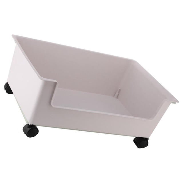 Ounissouiy Contenedor de almacenamiento de gran tamaño con ruedas, armario, oficina, habitación para niños Almacenamiento y organización del hogar Blanco 47 x 29.5 x 19 cm