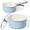 Blue, variant on Carote 4 Pcs Ceramic Saucepans Set, Pots Set with Detachable Handle, Oven Safe, Induction Cookware, Stackable Kitchen Cooking Set, Blue