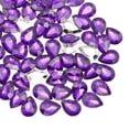 thumbnail image 1 of Uxcell 80Pcs 13 x 18 mm Teardrop Rhinestone Pointed Back Rhinestone Bead, Deep Purple, 1 of 5