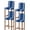 Blue, variant on Black Striped Bar Stool Covers Set of 4, Farmhouse Black White Stripes Stretch Washable Bar Chair Covers with Backs, Removable Pub Counter Height Chair Cover for Kitchen Dining Room Cafe