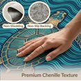 thumbnail image 6 of ODIKA 5'x7' Washable Area Rug Non-Slip, Low Pile, Stain Resistant Ocean Turtle Centerpiece Coral Branch Accents Navy Symmetrical for Guest Room, Lounge, Apartment, 6 of 7