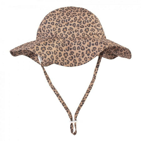UPC: 0660168574685 | Hudson Baby Infant and Toddler Girl Sun Protection Hat Brown Leopard 2T-4T