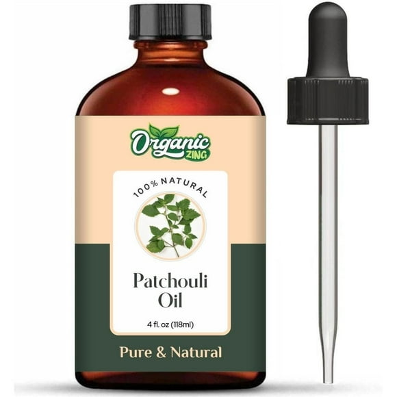 Aceite de Patchouli Organic Zing Natural para Cuidado de Piel y Cabello