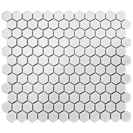 Somertile Fdxmhmw Retro Hex Porcelain Floor And Wall Tile 10 25 X Somertile Fdxmhmw Retro Hex Porcelain Floor And Wall Tile 10 25 X 11 75 Matte White Com