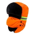 thumbnail image 4 of Tachiuwa Russian Hat Reflective Skiing Cap Motorcycle Snowboarding Winter Trapper Hat Orange, 4 of 9