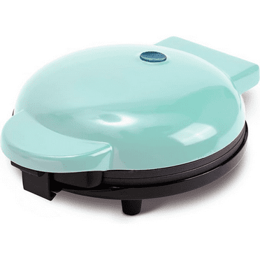 Express 8” Waffle Maker for Waffles, Paninis, Hash Browns   other Breakfast, Lunch, or Snacks, with Easy to Clean, Non-Stick Cooking Surfaces - Aqua