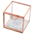 thumbnail image 2 of Koyal Wholesale Rose Gold Display Glass Boxes with Hinged Lids, Bulk Set of 12 for Wedding Escort Cards, 3 Inch Favors, 2 of 4