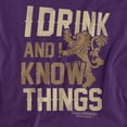 thumbnail image 2 of Game of Thrones T-Shirt Know Things Unisex Graphic Tee For Men & Women, 2 of 7