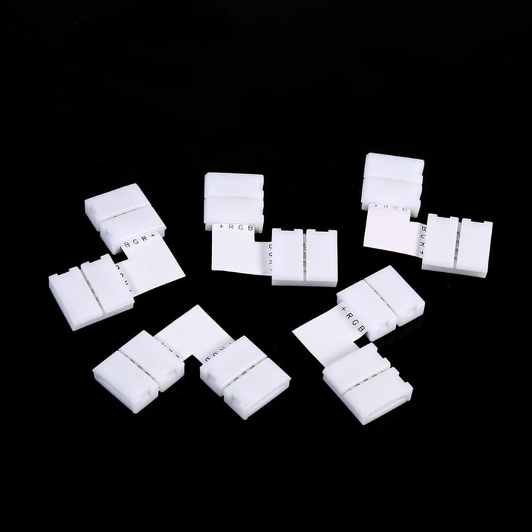 30 Pack LED Strip Light Connectors 2 Pin 10mm Solderless Screw Down Adapter