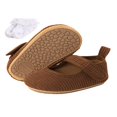 thumbnail image 2 of Baby Shoes Solid Color Ribbed Walking Shoes Soft Sole Footwear, 2 of 5