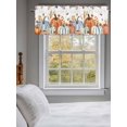 thumbnail image 3 of Fall Orange Blue Pumpkin Valances for Windows Autumn Leaves Thanksgiving Harvest Rod Pocket Curtains Valance Short Window Treatment Drapes for Living Room, Bedroom Bathroom 56"&nbsp;W x 16" L, 3 of 5