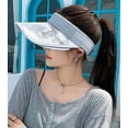 thumbnail image 4 of CoCopeaunts Sun Visor Sun Hat Womens Beach Hat Widened Hat Brim Ponytail Cap Super Sun Protection Hat Hiking Fishing Travel 2023, 4 of 5