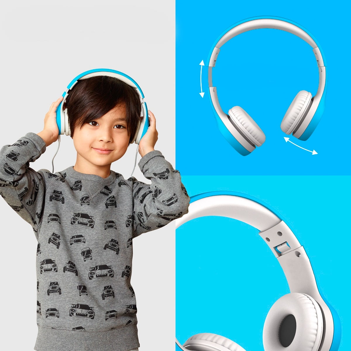 LilGadgets Connect+ Style Wired Headphones for Kids Age 3+
