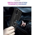 thumbnail image 3 of Compatible with Galaxy A51 5G Case,[Not Fit Galaxy A51 4G Version] [Military Grade] Ring Car Mount Kickstand Hybrid Hard PC Soft TPU Shockproof Protective Case for Samsung Galaxy A51 5G (Black), 3 of 14