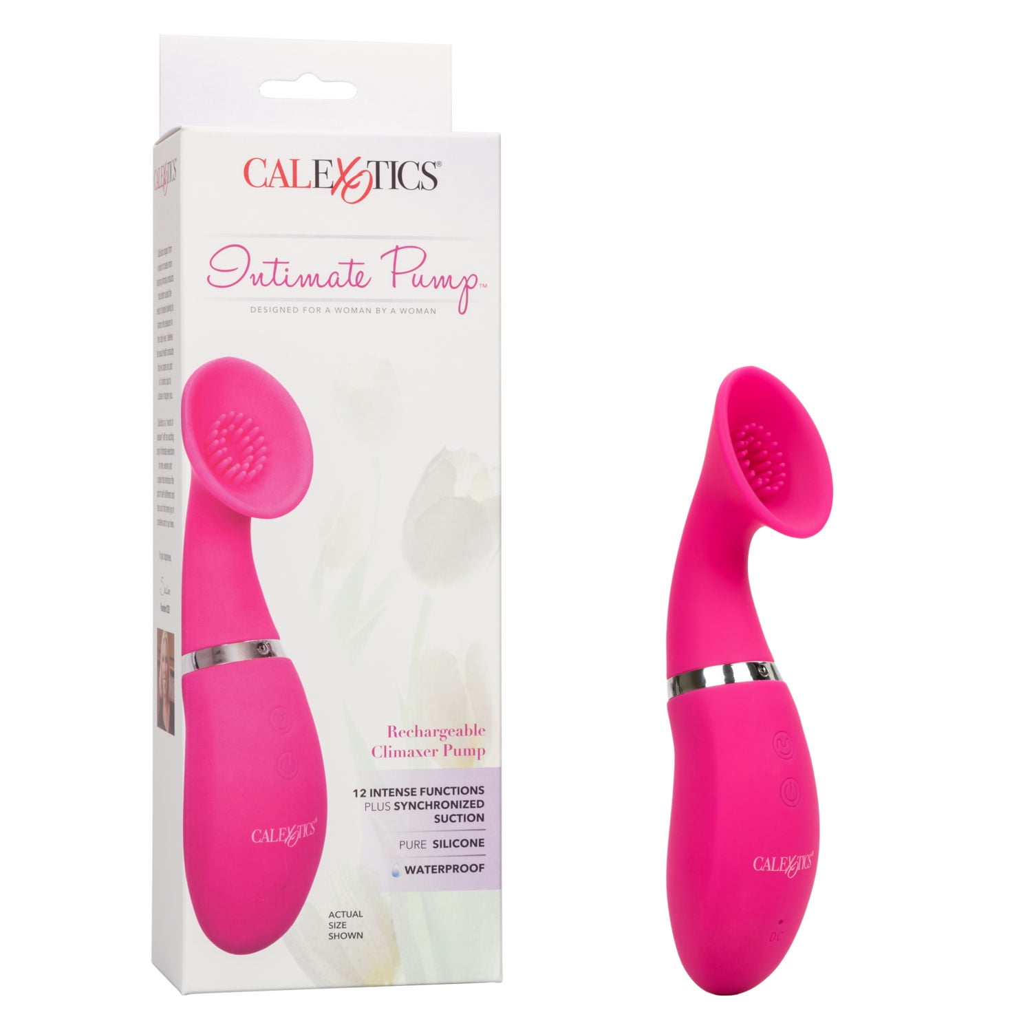 CalExotics Intimate Rechargeable 12 Function Climaxer Scyncronized Suction Vibrating Pump